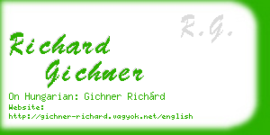richard gichner business card